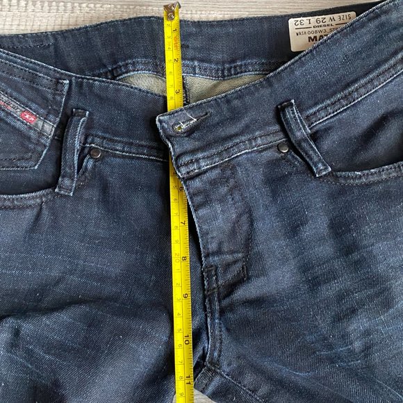 Women's Black Label Diesel Jeans low-rise Straight Leg Size 29 x 32 Premium - Picture 7 of 9